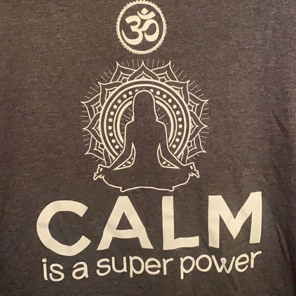 “Calm is a Superpower” Yoga Zen T-shirt M - Picture 2 of 3